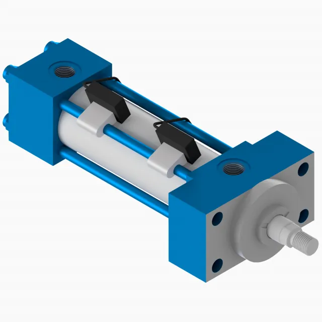 Vérins hydrauliques avec contre-brides <br> ISO 6020/2 <br> Série HD/HK